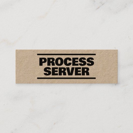 Process Service Kraft Mini Visitenkarte (Vorderseite)