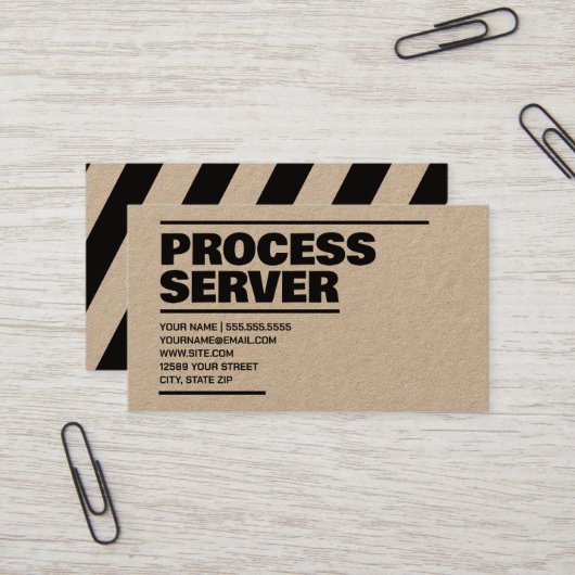 Process Service Kraft Visitenkarte (Vorderseite/Rückseite Beispiel)