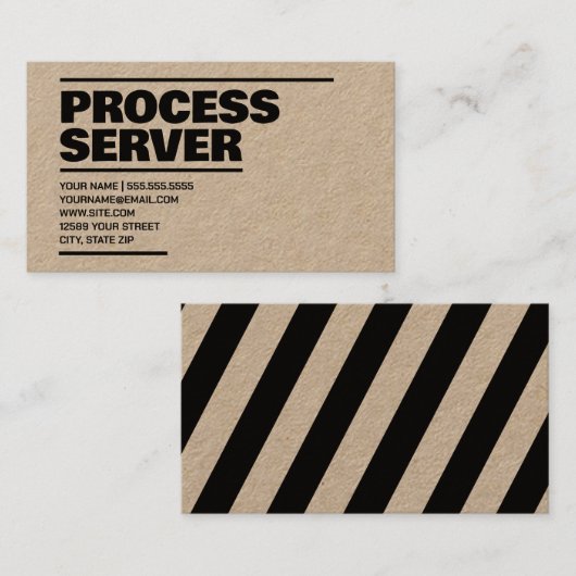 Process Service Kraft Visitenkarte (Vorne/Hinten)