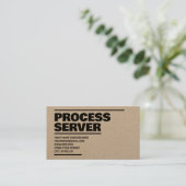Process Service Kraft Visitenkarte (Stehend Vorderseite)