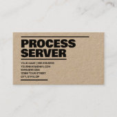 Process Service Kraft Visitenkarte (Vorderseite)
