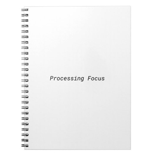 Processing Focus Minimalist Deep Work  Notizblock (Vorderseite)
