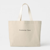 Processing Focus Minimalist Jumbo Tote Bag Stoffbeutel (Rückseite)