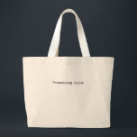 Processing Focus Minimalist Jumbo Tote Bag Stoffbeutel<br><div class="desc">The heavy-duty carry-all for deep work. An oversized,  durable tote bag designed for hauling laptops,  notebooks,  and all essential tools for a high-output day.</div>