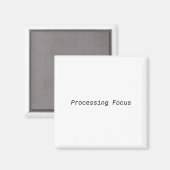 Processing Focus Minimalistische Schreibmaschine  Magnet (Vorderseite/Rückseite)