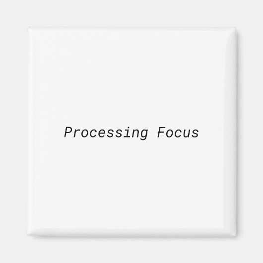 Processing Focus Minimalistische Schreibmaschine  Magnet (Vorne)
