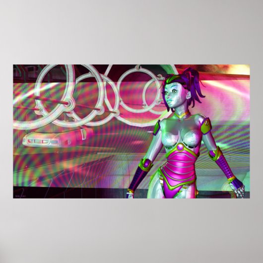 Procession Science Fiction Robot Panaramic Poster (Vorne)