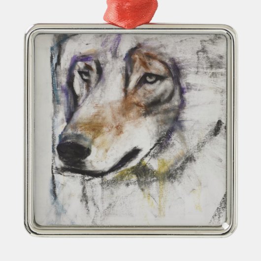 Processo Al Lupo Silbernes Ornament (Vorne)