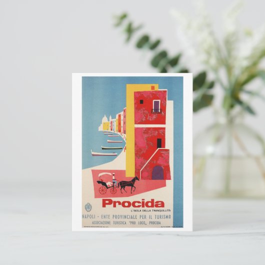 Procida Coast, Neapel, Italien Postkarte (Stehend Vorderseite)