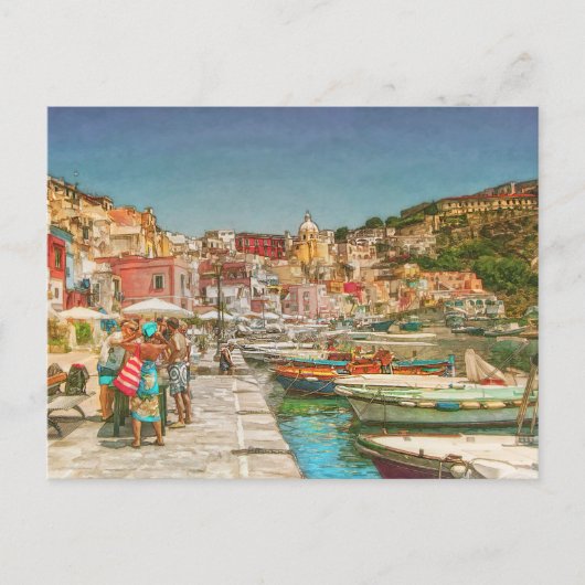 Procida Island, Italien Canvas Print Postkarte (Vorderseite)