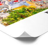 Procida Italien Reisen Wasserfarbe Sketch Hand gez Poster (Ecke)