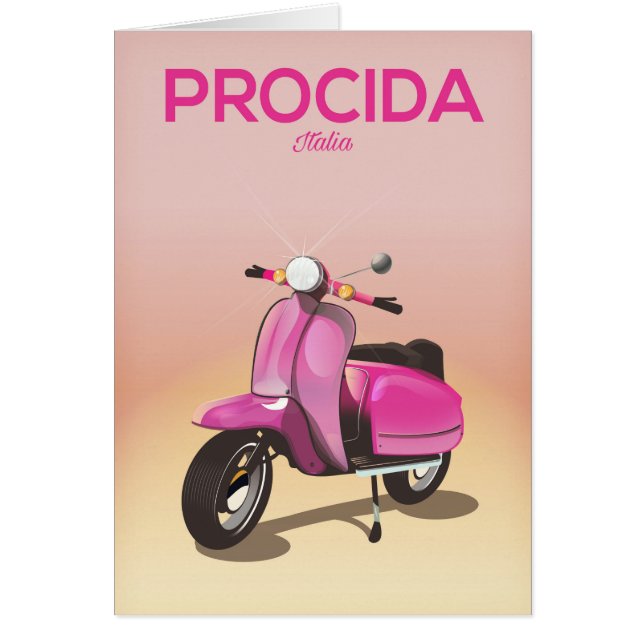 Procida Italien Scooter Urlaubsposter (Vorne)