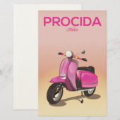 Procida Italien Scooter Urlaubsposter Briefpapier (Vorne/Hinten)