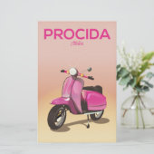 Procida Italien Scooter Urlaubsposter Briefpapier (Stehend Vorderseite)