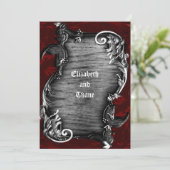 Proclamation Gothic Vampire Einladung (Stehend Vorderseite)