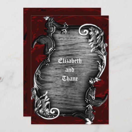 Proclamation Gothic Vampire Einladung (Vorne/Hinten)