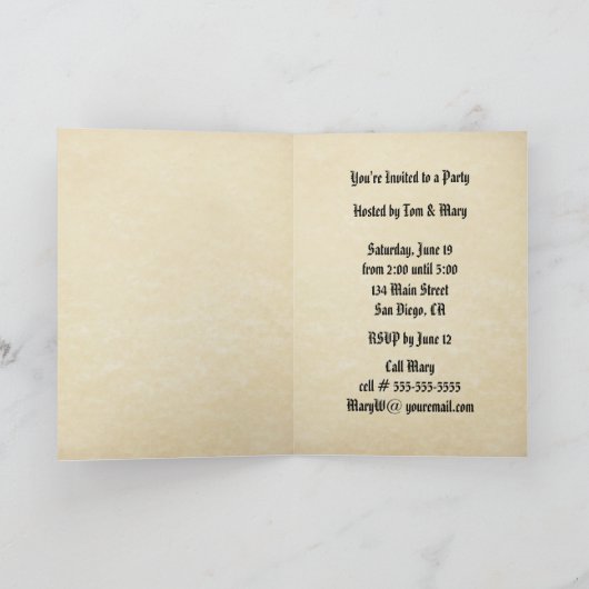 Proclamation Scroll Sie werden eingeladen Einladung (Innenseite)