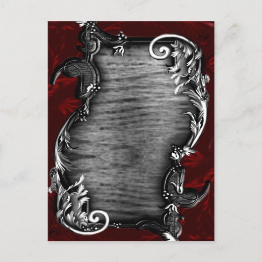 Proclamation Vampire Gothic Wedding Ankündigungspostkarte (Vorderseite)