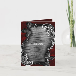 Proclamation Vampire Gothic Wedding Dankeskarte