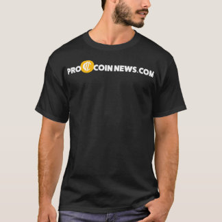 ProCoinNews, weißer Text T-Shirt