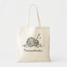 "Procrastiknitter" Tote Bag | SPASS