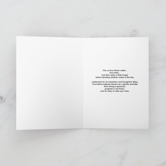 Procrastina indecisa The Indecisive Procrastinator Karte (Innenseite)