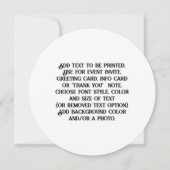 Procrastination is a Thief of Time Einladung (Rückseite)