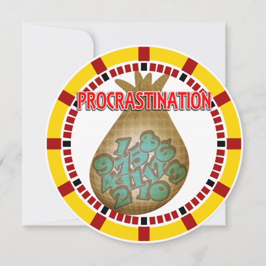 Procrastination is a Thief of Time Einladung (Vorderseite)