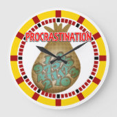 Procrastination is a Thief of Time Große Wanduhr (Vorderseite)