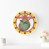 Procrastination is a Thief of Time Große Wanduhr (Zuhause)