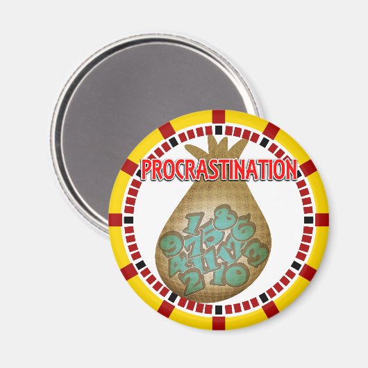 Procrastination is a Thief of Time Magnet (Vorderseite/Rückseite)