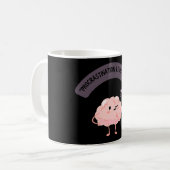 Procrastination Level: Expert – Funny Brain Kaffeetasse (Vorderseite Links)