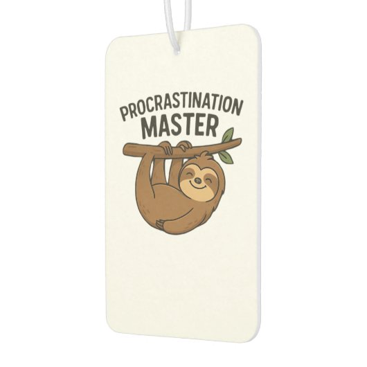 Procrastination Master Classic T-Shirt Autolufterfrischer (Links)