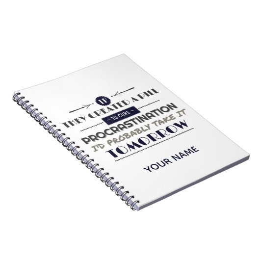 Procrastination Spaß Joke Notizblock (Rechte Seite)