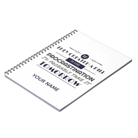 Procrastination Spaß Joke Notizblock (Linke Seite)