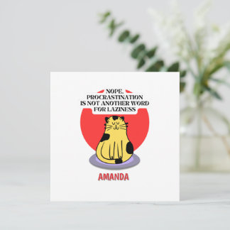 Procrastination Theme Cat's Meme  Einladung