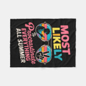 Procrastinator Gift Funny Summer Quote Lazy Lifest Fleecedecke (Vorderseite (Horizontal))