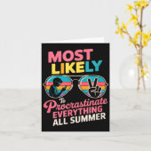 Procrastinator Gift Funny Summer Quote Lazy Lifest Karte (Gelbe Blume)