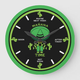 Procrastinator Lazy Person Gift Große Wanduhr