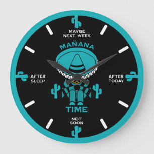 Procrastinator Lazy Person Gift Große Wanduhr