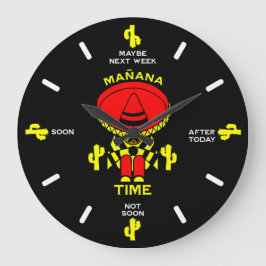 Procrastinator Lazy Person Gift Große Wanduhr