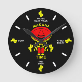 Procrastinator Lazy Person Gift Runde Wanduhr