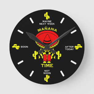 Procrastinator Lazy Person Gift Runde Wanduhr