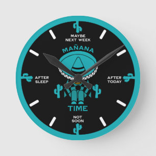 Procrastinator Lazy Person Gift Runde Wanduhr