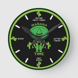 Procrastinator Lazy Person Gift Runde Wanduhr