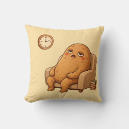 Procrastinator Potato Persona Cartoon Time Art Kissen
