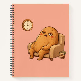 Procrastinator Potato Persona Cartoon Time Art Notizblock