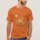 Procrastinator Potato Persona Cartoon Time Art T-Shirt (Vorderseite)