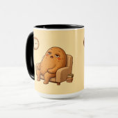 Procrastinator Potato Persona Cartoon Time Art Tasse (Vorderseite Links)