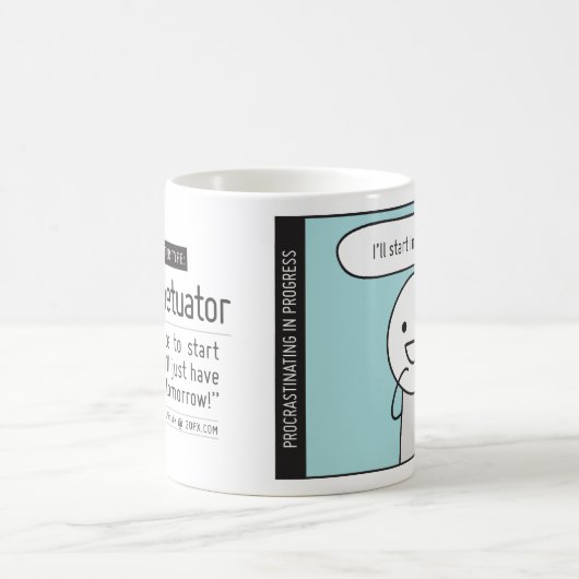 Procrastinator's Cup: Die Perpetuator-Kaffee-Tasse Kaffeetasse (Mittel)